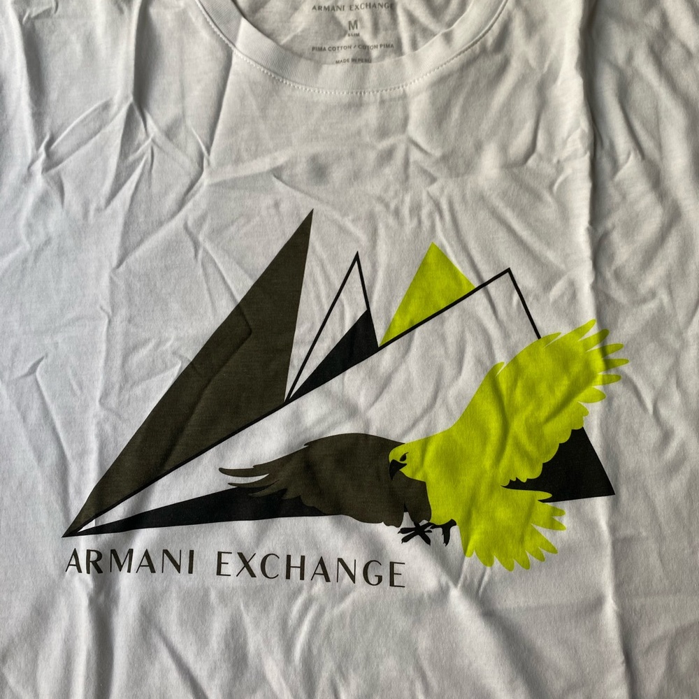 Armani exchange gray print airplane